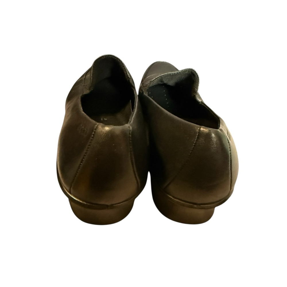 Ecco Black Leather Loafer Slip On Shoes Size 10 - Picture 4 of 10